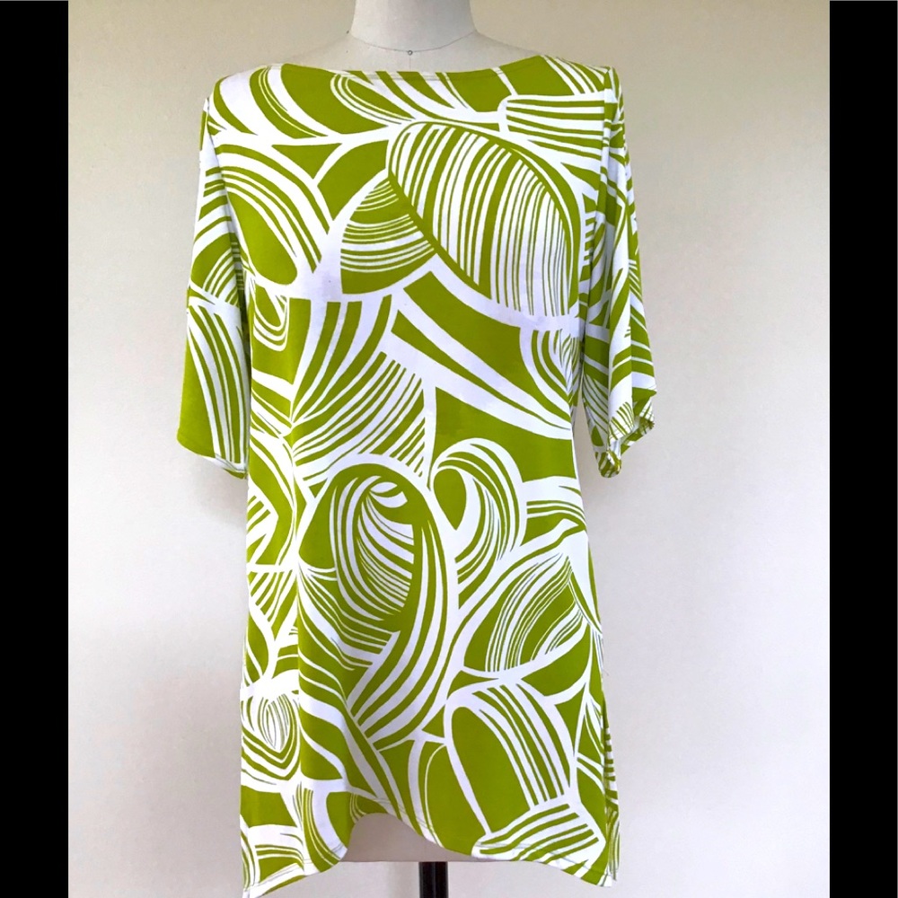 Asymmetrical Chico’s printed top